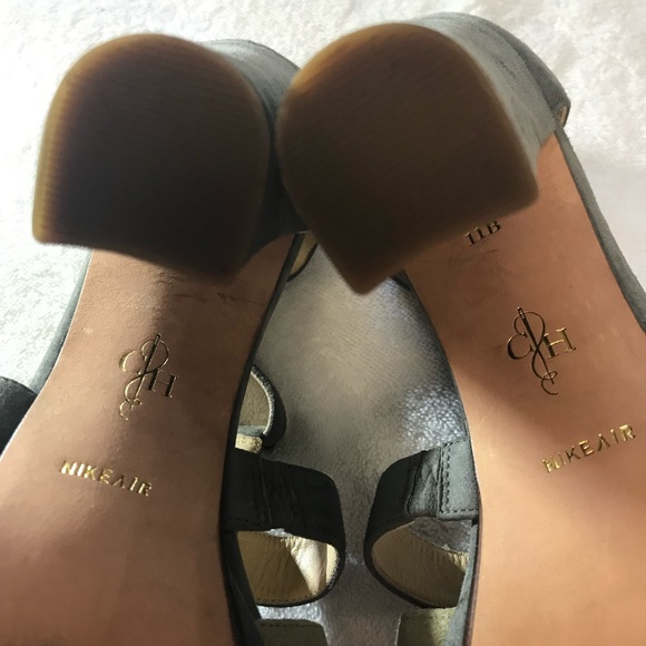 COLE HAAN CHELSEA SUEDE T-STRAP SANDAL MULTICOLOR SUEDE Heels Size 11 - Picture 8 of 12